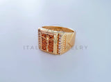 Anillo Caballero de Lujo - 103931 - Diseño Cristo CZ Clara Oro Laminado 18K