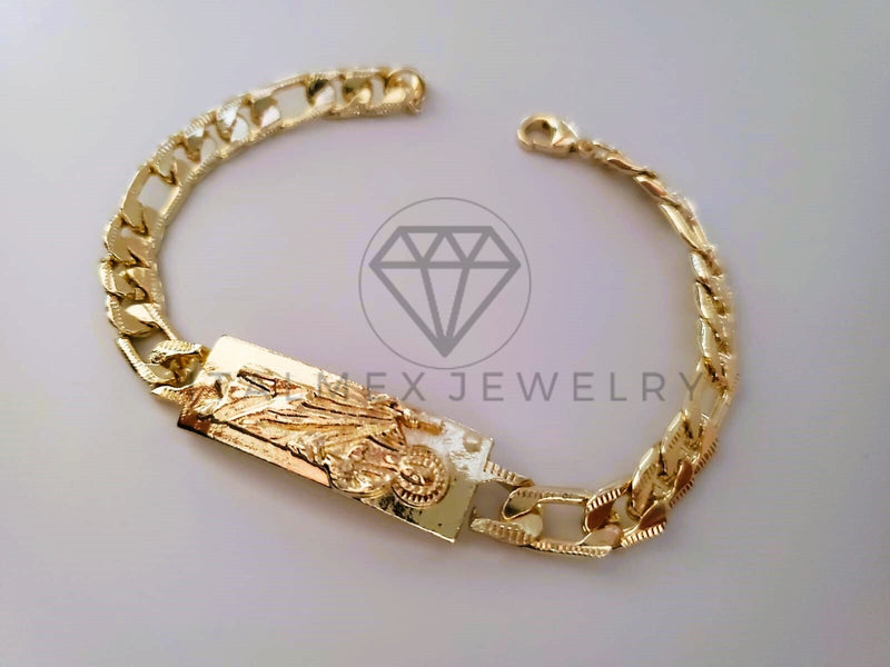 Pulsera Elegante - 104484 - Esclava Placa San Judas Oro Laminado 18K