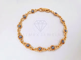 Pulsera Elegante - 103982 - Pulsera Ojo Turco Dorado Oro Laminado 18K