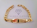 Pulsera Elegante - 104492 - Esclava Placa Lisa 7mm x 8 Pulgadas Oro Laminado 18K