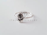 Anillo de Dama - 104465 - Anillo Placa Rosa Filigrana en Plata .925