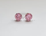 Broquel de Lujo - 101696 - Recto 7mm CZ Rosa Plata .925