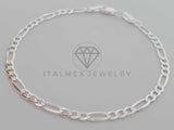 Pulsera de Lujo - 104450 - Pulsera Figaro 2mm - Plata .925