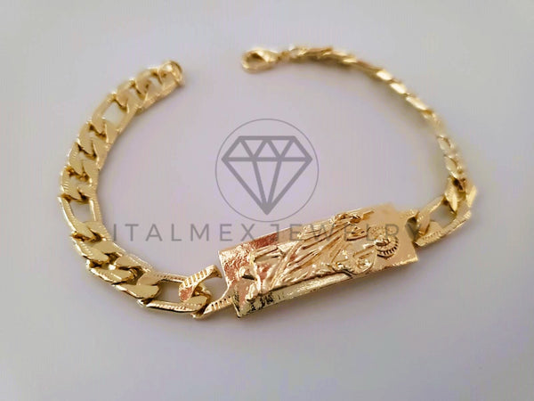 Pulsera Elegante - 104484 - Esclava Placa San Judas Oro Laminado 18K