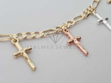 Pulsera Elegante - 100168 - Diseño de Cristo 3 Oros - Oro Laminado 18K