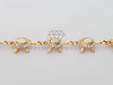 Pulsera de Lujo - 100194 - Diseño Tortugas CZ Clara Oro Laminado 18K