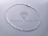 Tobillera Clasica - 104278 - Diseño Figaro 3x1 3mm/9" Plata .925