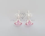 Broquel de Lujo - 101696 - Recto 7mm CZ Rosa Plata .925