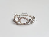 Anillo de Dama - 101519 - Anillo Doble Lazo CZ Clara Plata .925