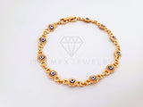 Pulsera Elegante - 103982 - Pulsera Ojo Turco Dorado Oro Laminado 18K