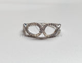 Anillo de Dama - 101519 - Anillo Doble Lazo CZ Clara Plata .925