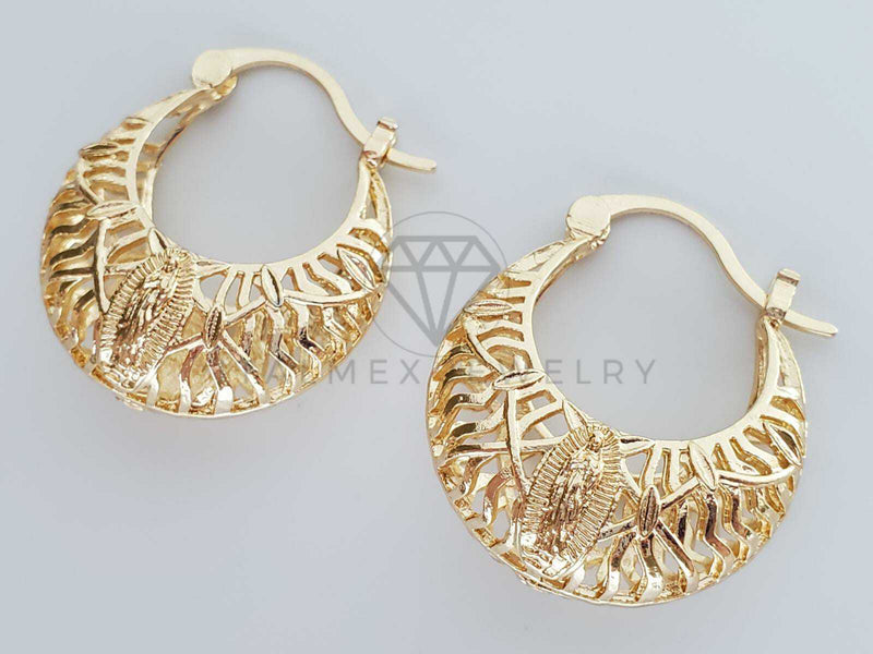 Arete Elegante - 100285 - Estilo Canasta Virgen Oro Laminado 18K – ItalMex  Jewelry