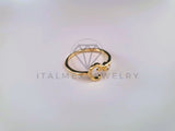 Anillo Dama de Lujo -103762 - Diseño Inicial "C" CZ Clara Oro Laminado 18K